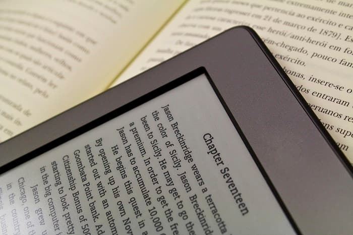 Exemplo de leitura online através do Kindle